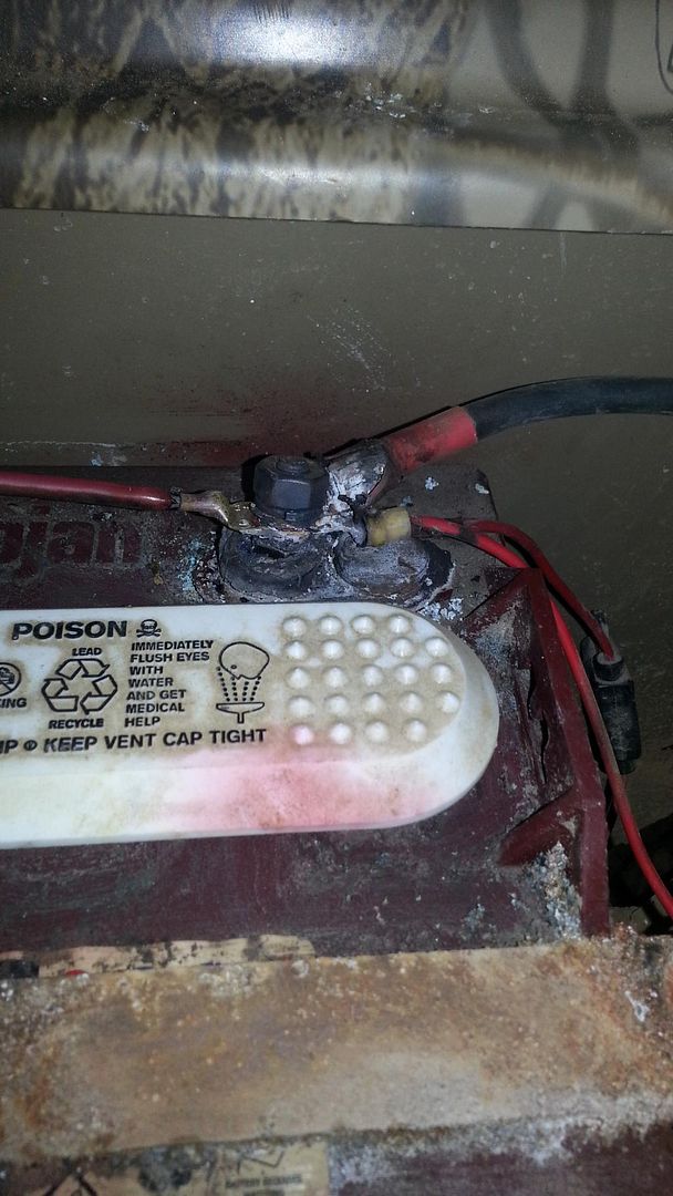 Battery post melted on golf cart!!!